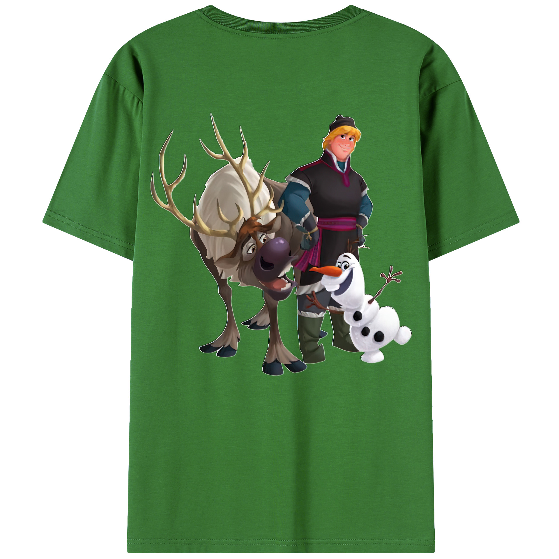 （画像用） アナと雪の女王 アンナ エルサ Frozen Anna Elsa レディース半袖Tシャツ(バックプリント)